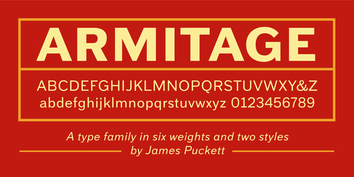 Пример шрифта Armitage
