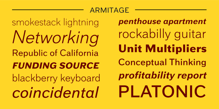 Пример шрифта Armitage SemiBold Italic