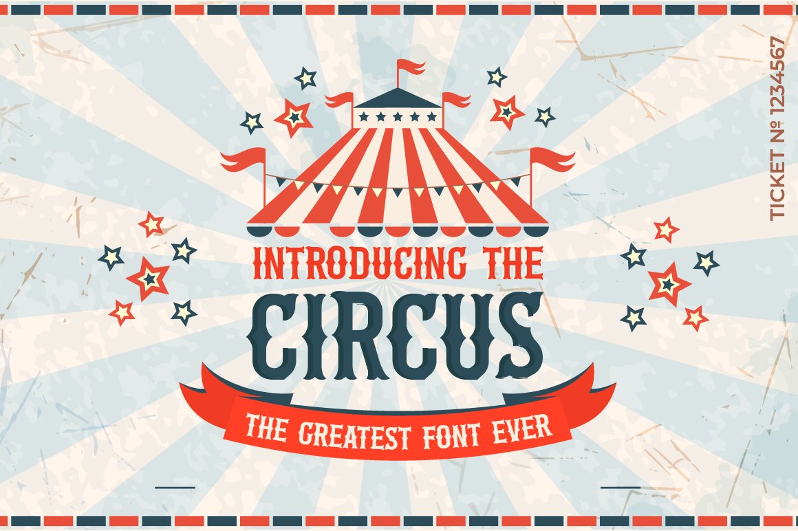 Пример шрифта The Circus Regular