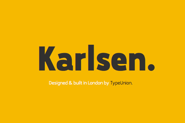 Пример шрифта Karlsen