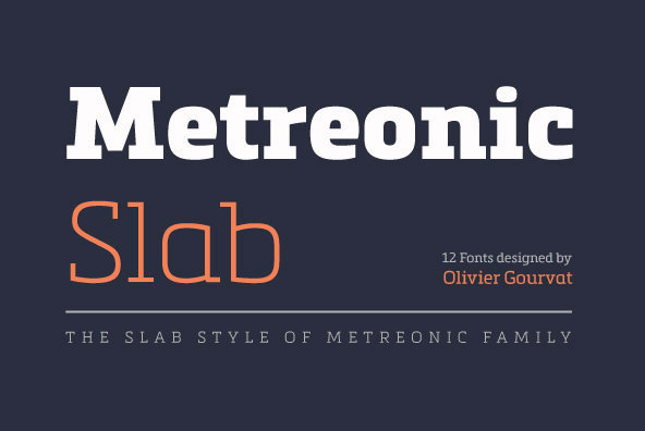 Пример шрифта Metronic Slab Pro