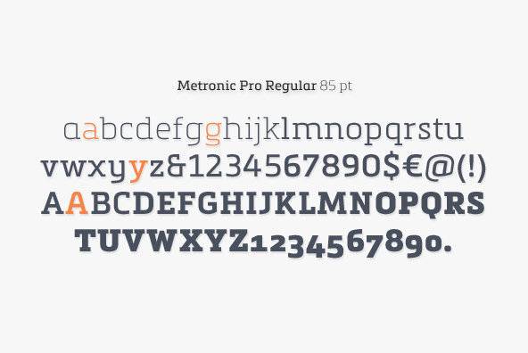 Пример шрифта Metronic Slab Pro Air Italic