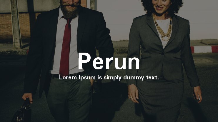 Пример шрифта Perun
