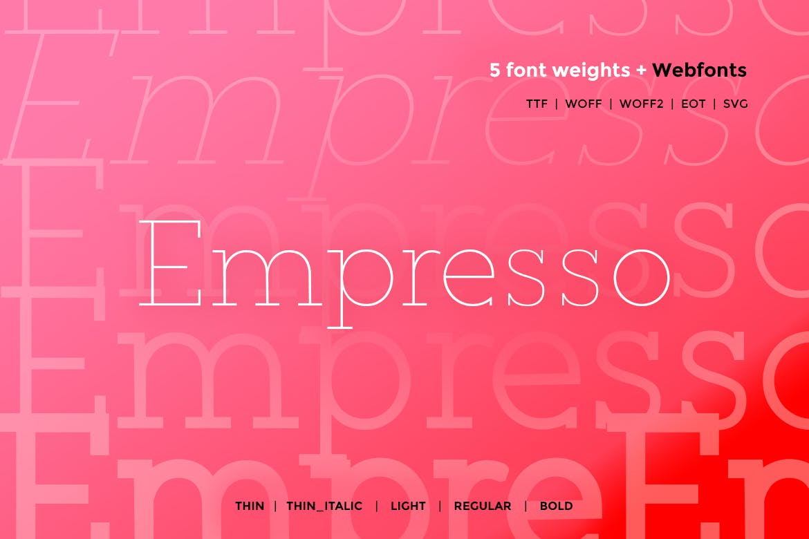 Пример шрифта Empresso