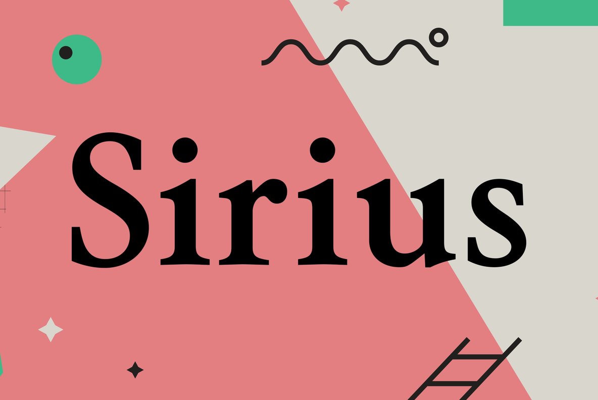 Пример шрифта Sirius