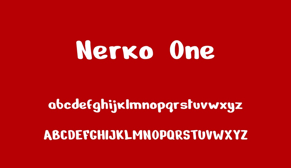 Пример шрифта Nerko One
