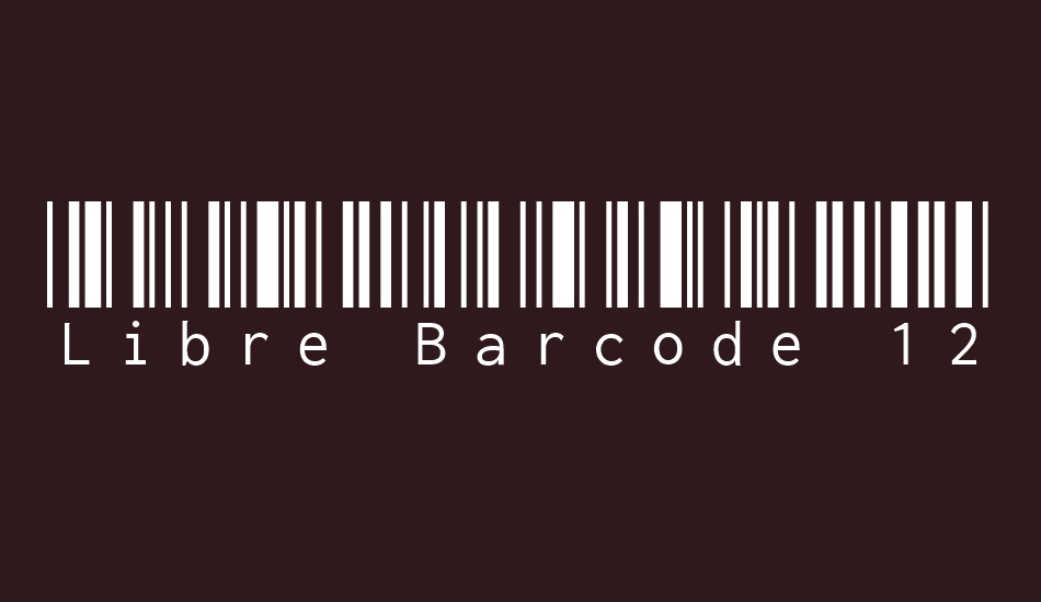 Пример шрифта Libre Barcode EAN13 Text