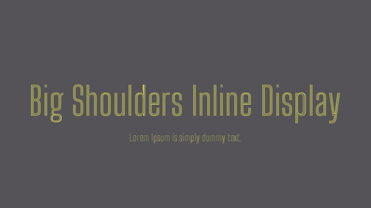 Пример шрифта Big Shoulders Inline Display