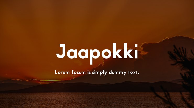 Пример шрифта Jaapokki