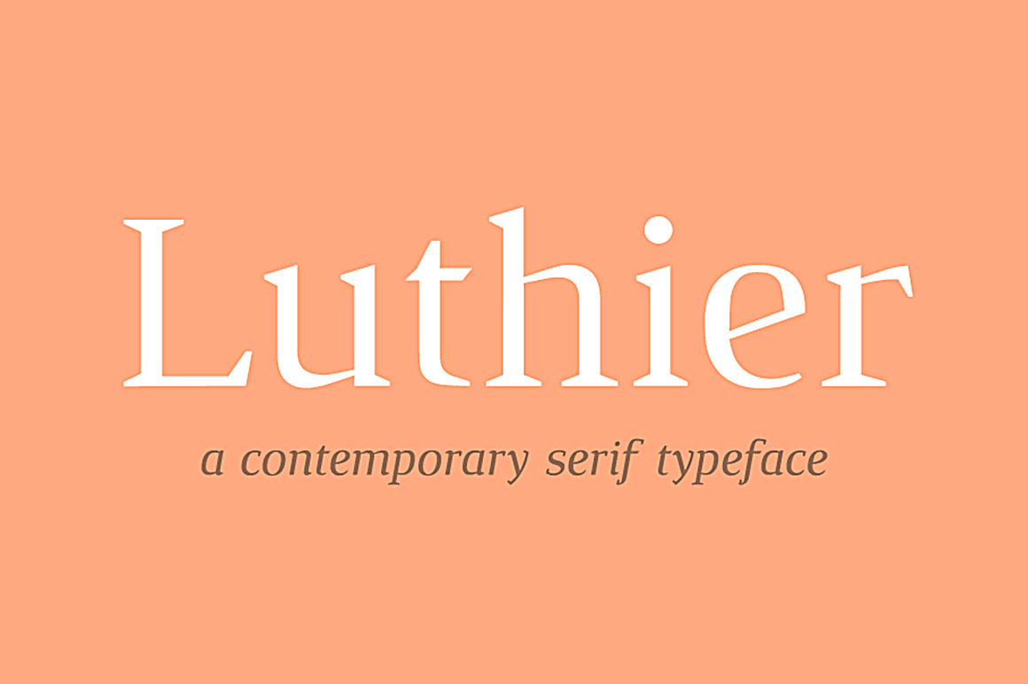 Пример шрифта Luthier
