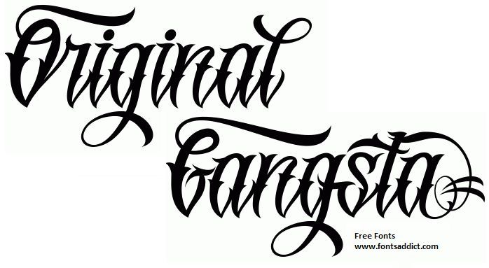 Пример шрифта Original Gangsta