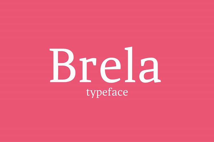 Пример шрифта Brela