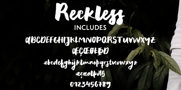 Пример шрифта Reckless