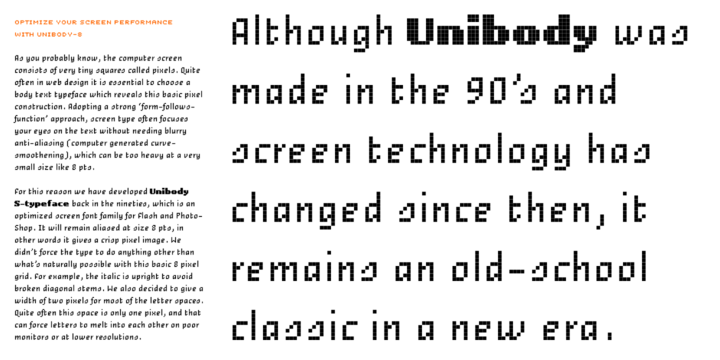 Пример шрифта Unibody Pro Bold