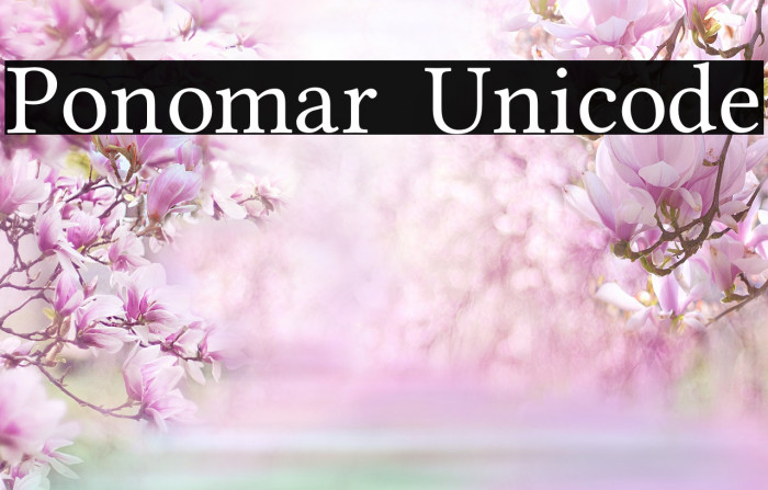 Пример шрифта Ponomar Unicode