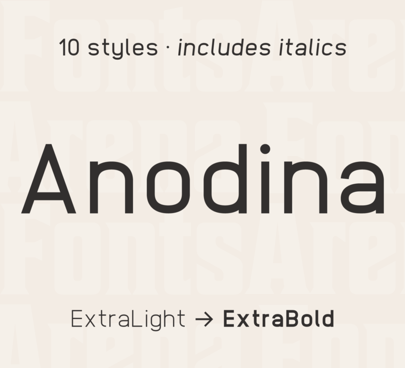 Пример шрифта Anodina