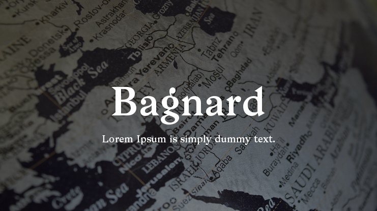 Пример шрифта Bagnard 1
