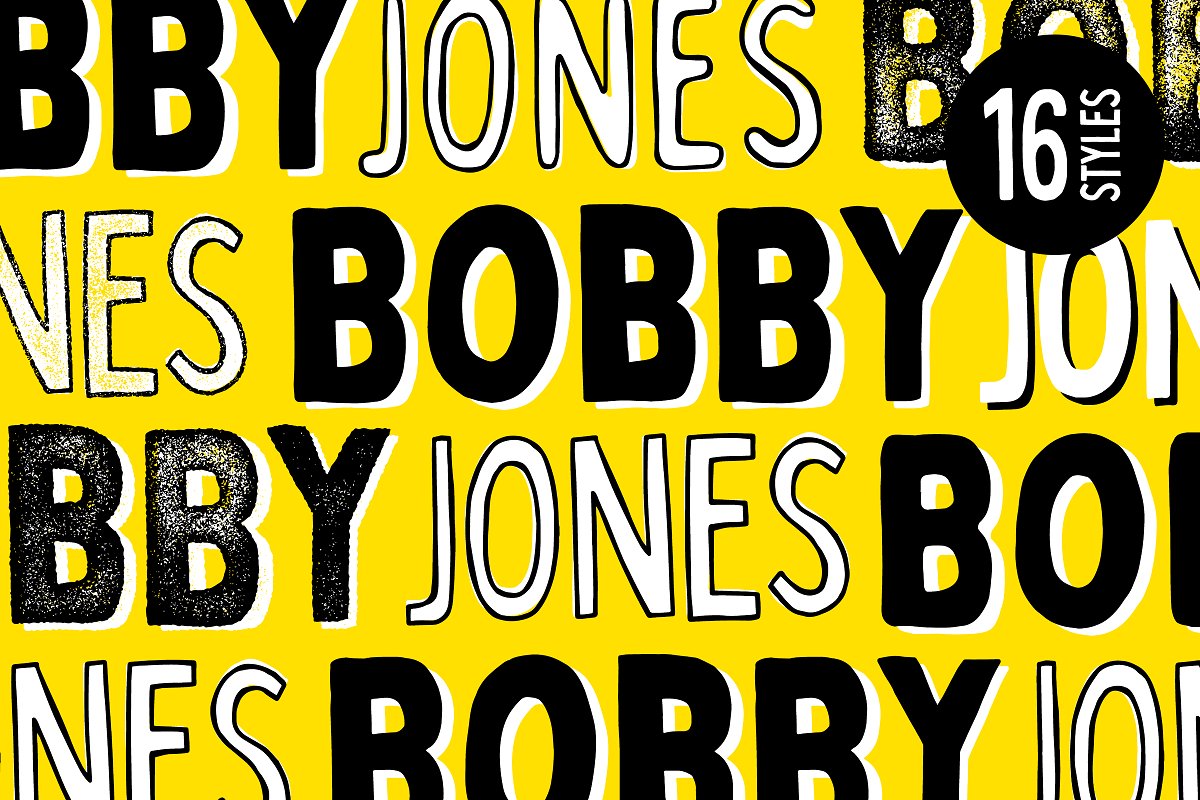 Пример шрифта Bobby