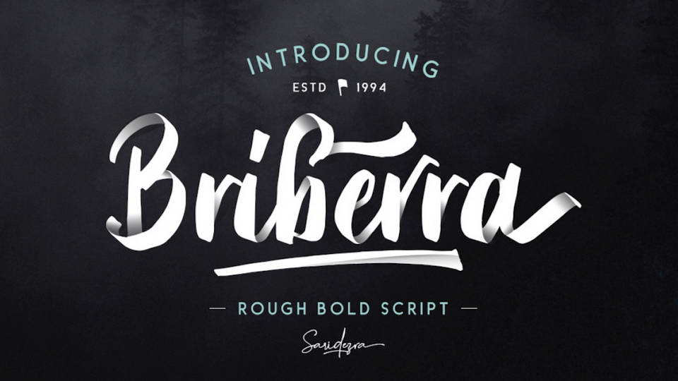 Пример шрифта Briberra