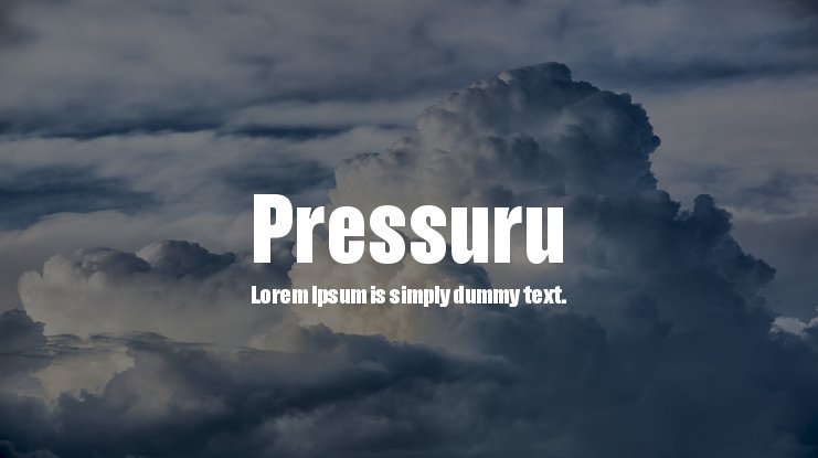 Пример шрифта Pressuru