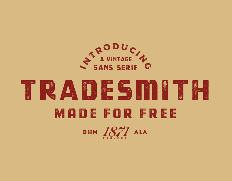 Пример шрифта Tradesmith