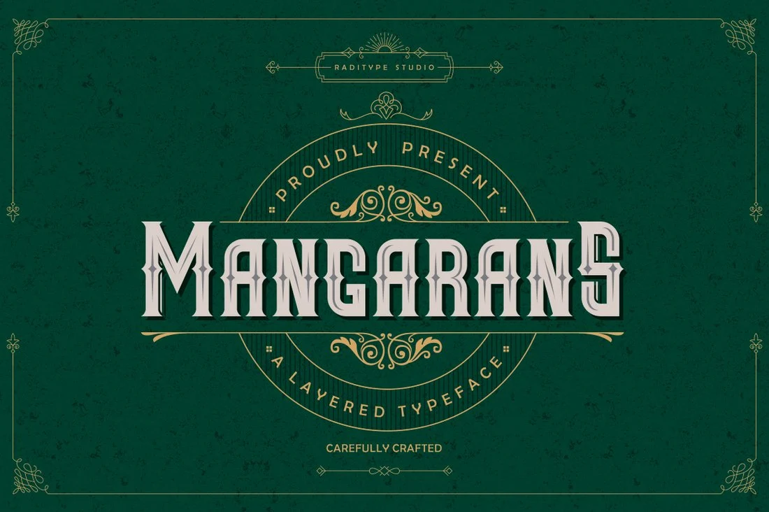 Пример шрифта Mangarans