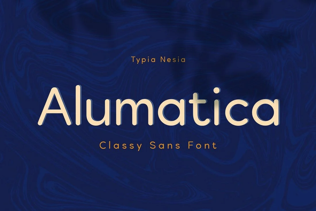 Пример шрифта Alumatica