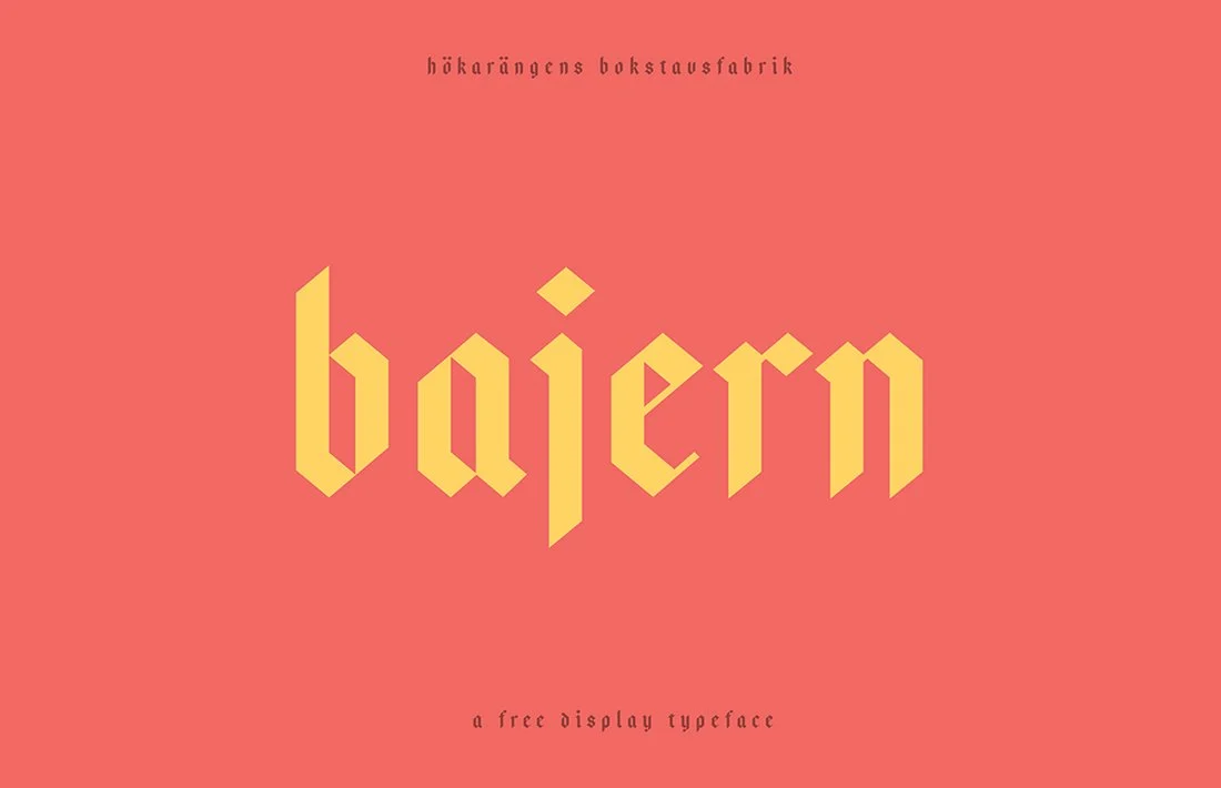 Пример шрифта Bajern