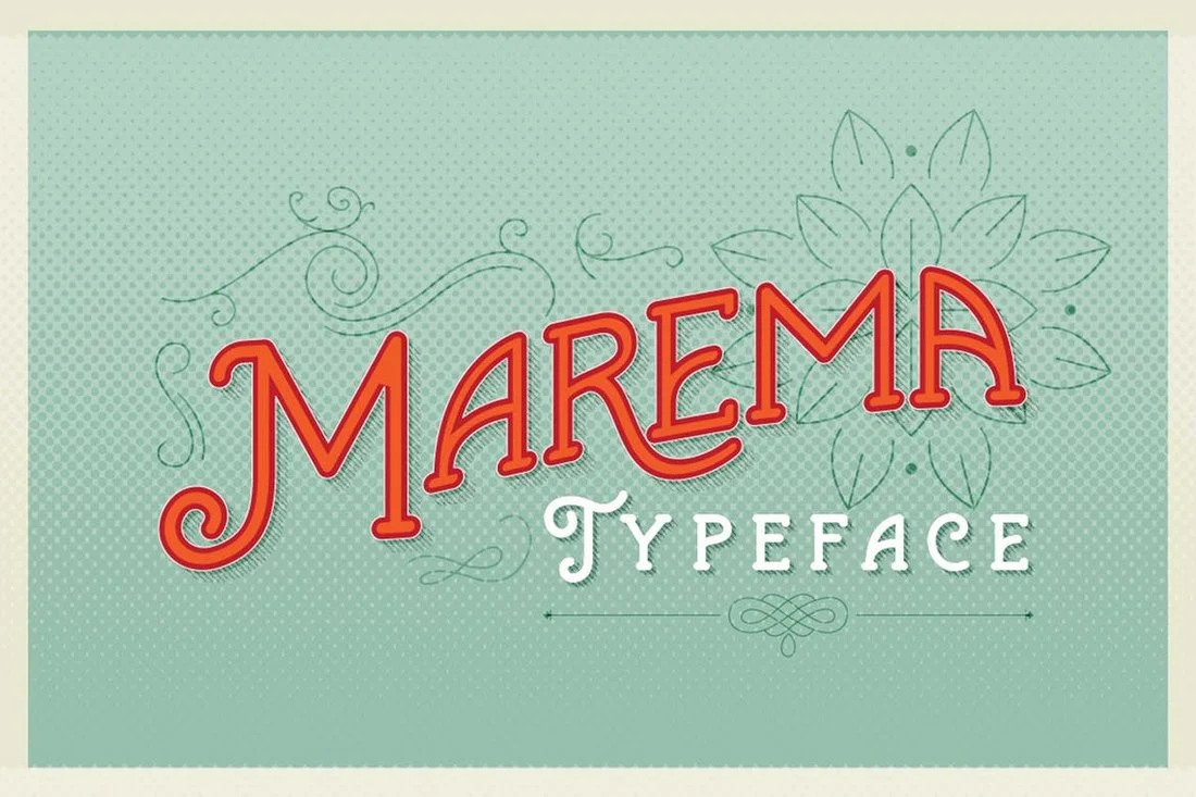 Пример шрифта Marema