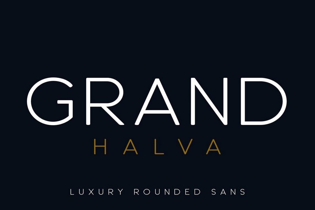 Пример шрифта Grand Halva