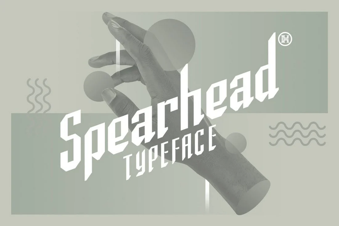 Пример шрифта Spearhead