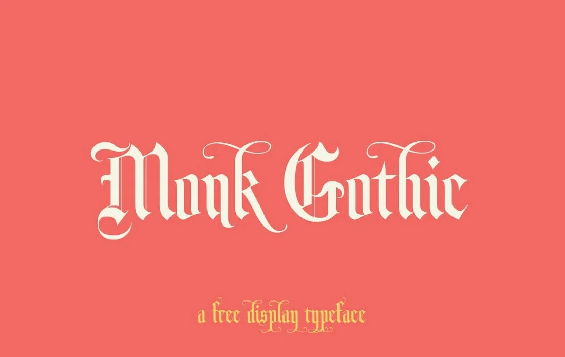 Пример шрифта Monk Gothic