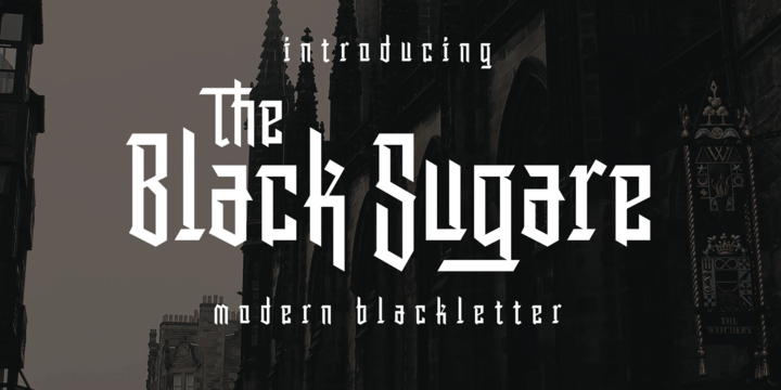 Пример шрифта The Black Sugare