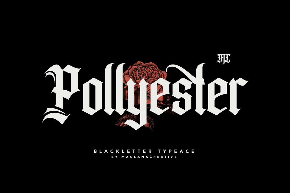 Пример шрифта Pollyester
