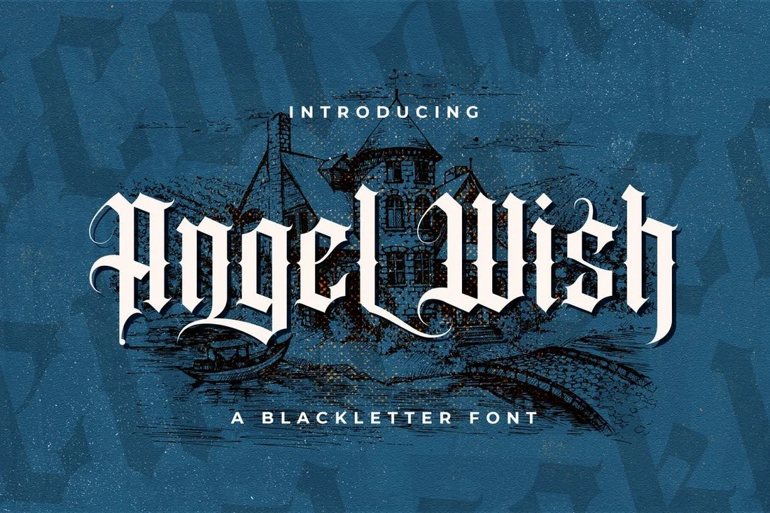 Пример шрифта Angel Wish