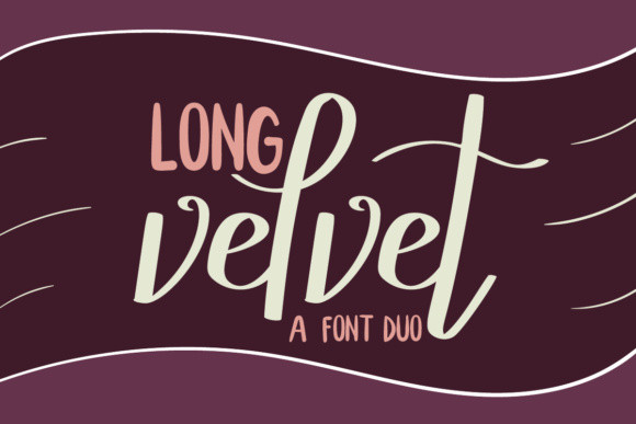 Пример шрифта Long Velvet