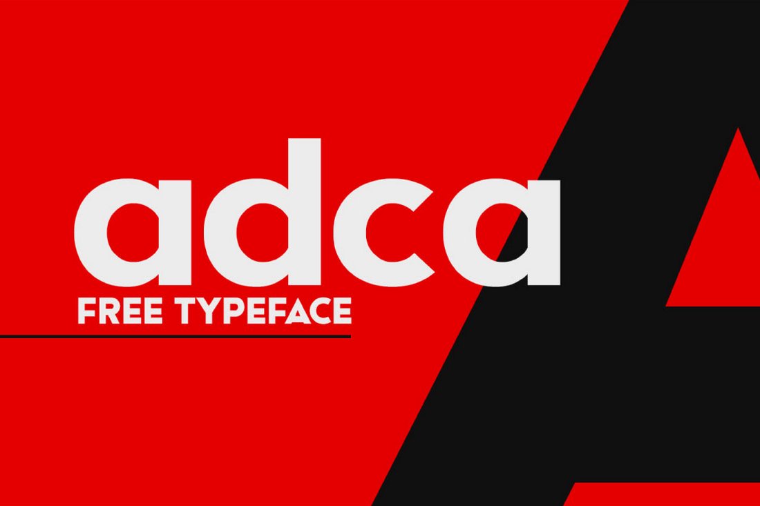 Пример шрифта Adca