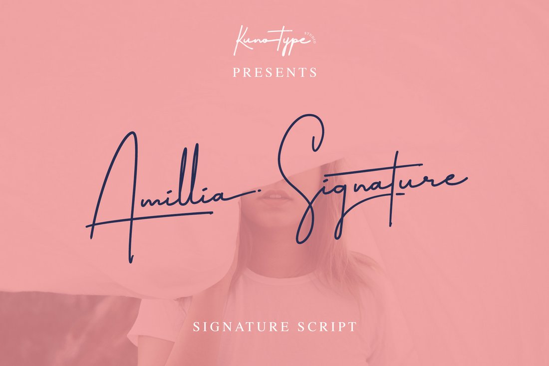 Пример шрифта Amillia Signature