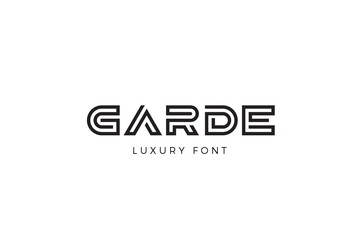 Пример шрифта Garde