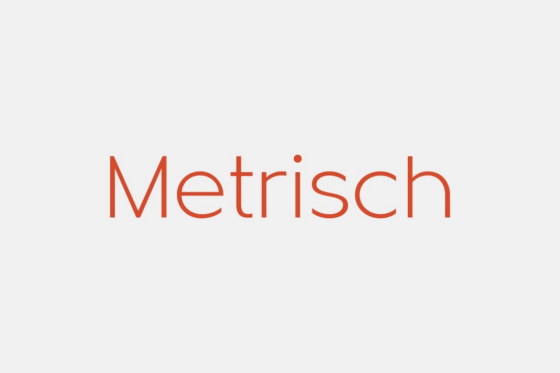 Пример шрифта Metrisch