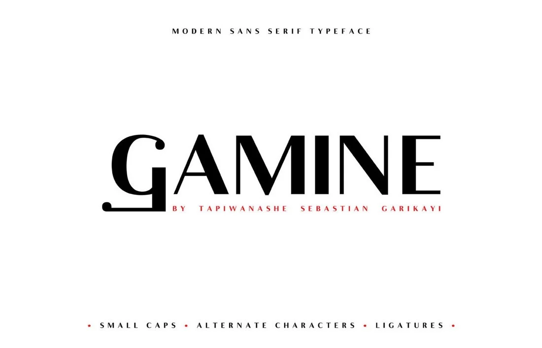 Пример шрифта Gamine