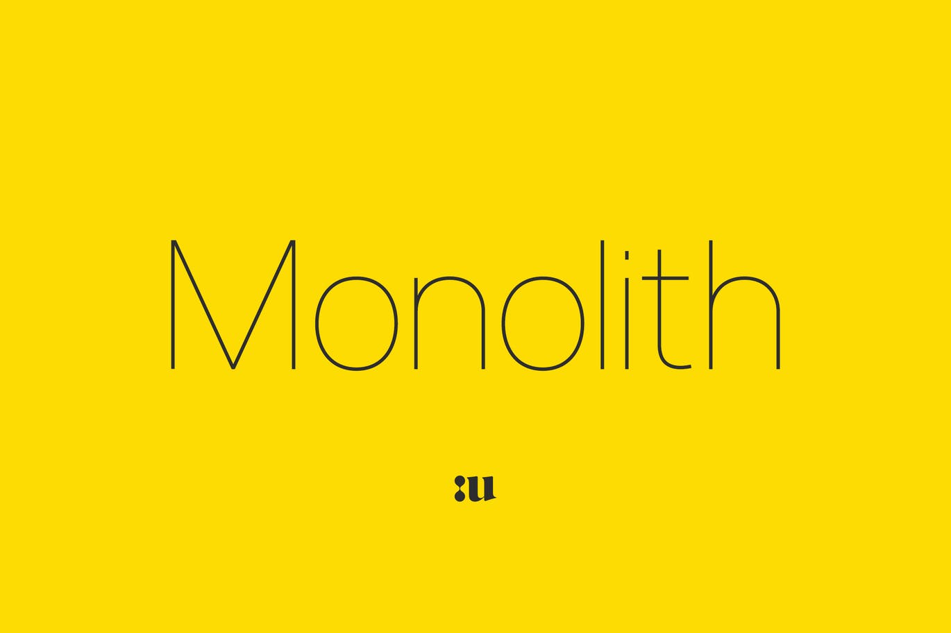 Пример шрифта Monolith