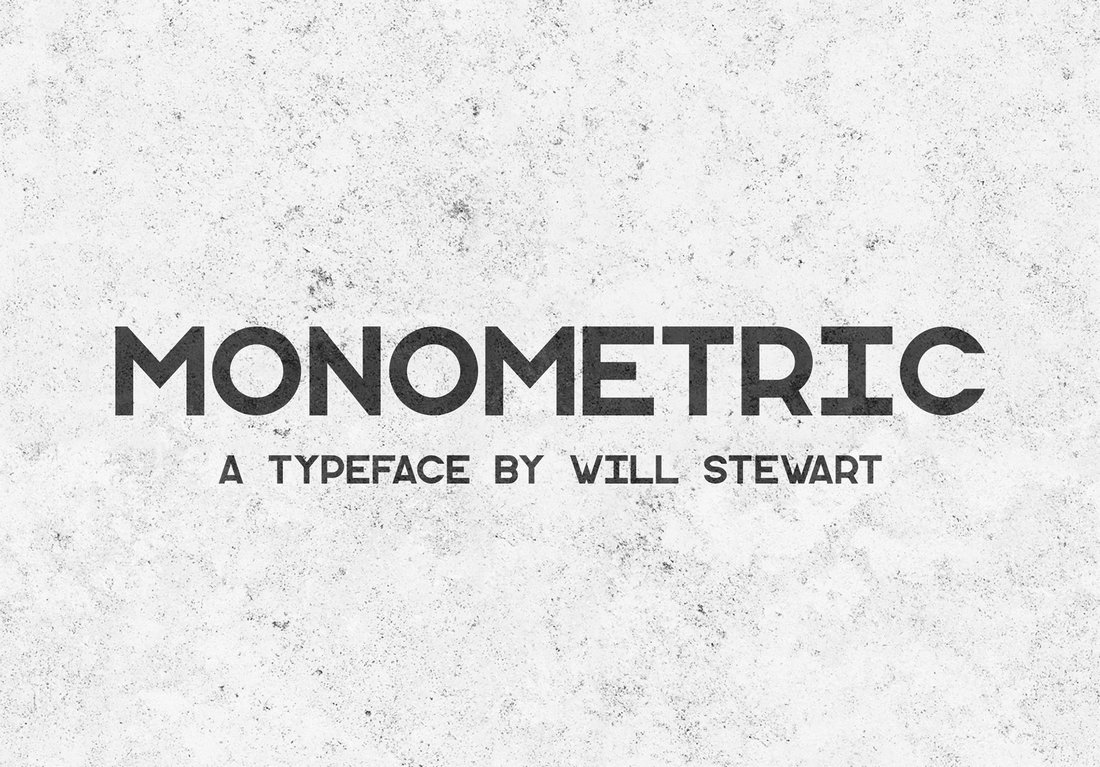 Пример шрифта Monometric