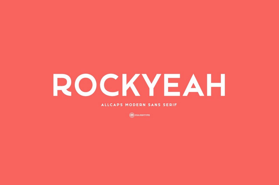Пример шрифта Rockyeah