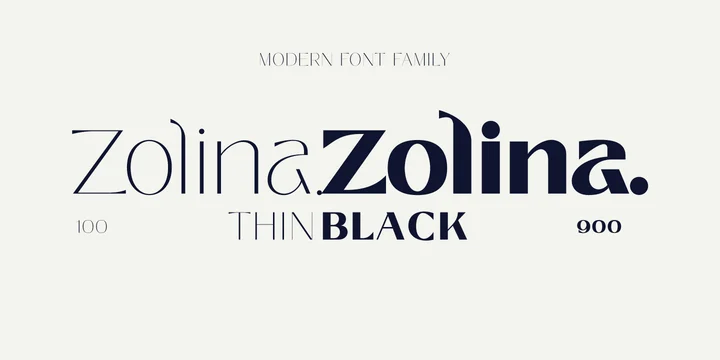 Пример шрифта Zolina Regular