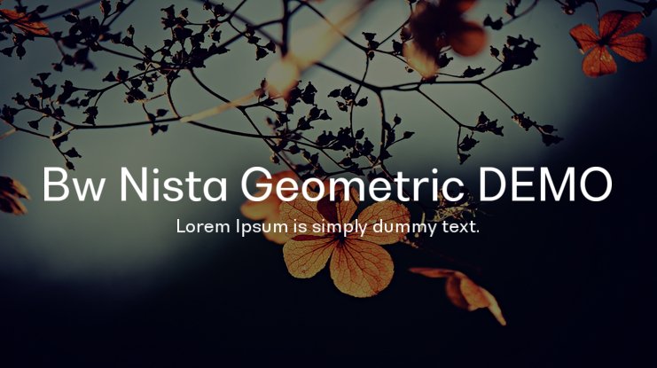 Пример шрифта Bw Nista Geometric