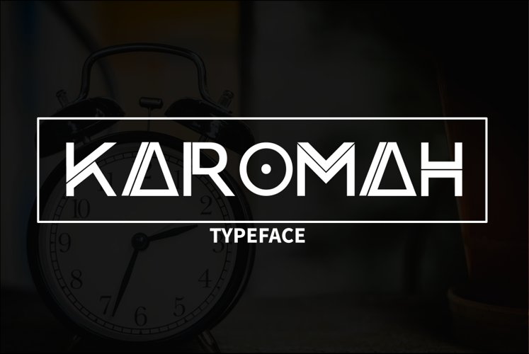 Пример шрифта Karomah