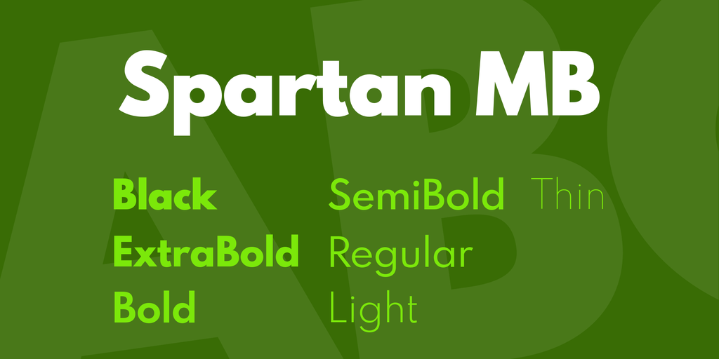 Пример шрифта Spartan MB