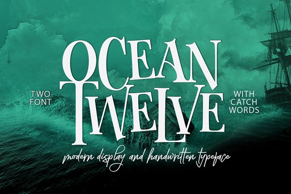 Пример шрифта Ocean Twelve