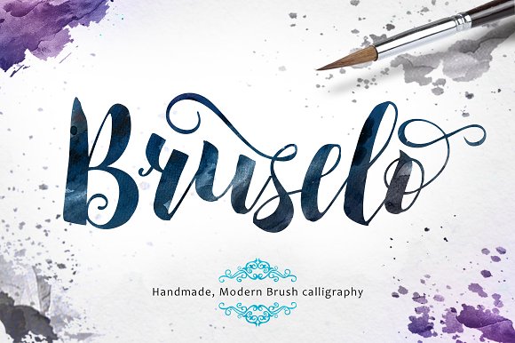 Пример шрифта Bruselo